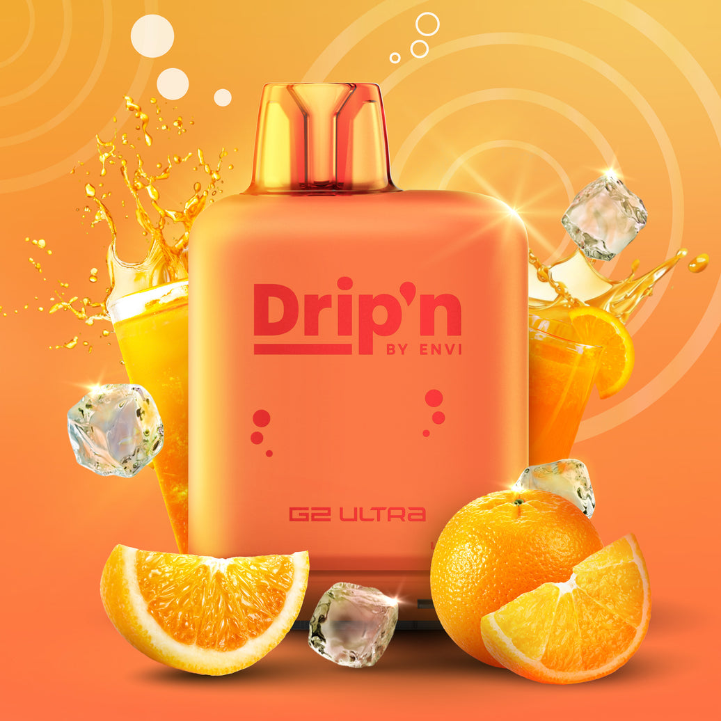 LEVEL X DRIP'N 50K PODS FEDERAL ONLINE SPECIAL-DRIP'N ORANGE SPARKLE ICE